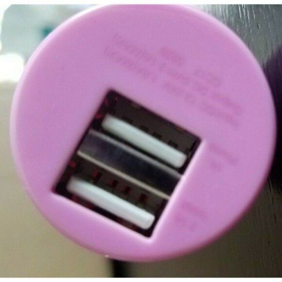 USB Car Charger by Heyday 2-Port Pink 2.1A Tablet & 1A Phone - Picture 6 of 7